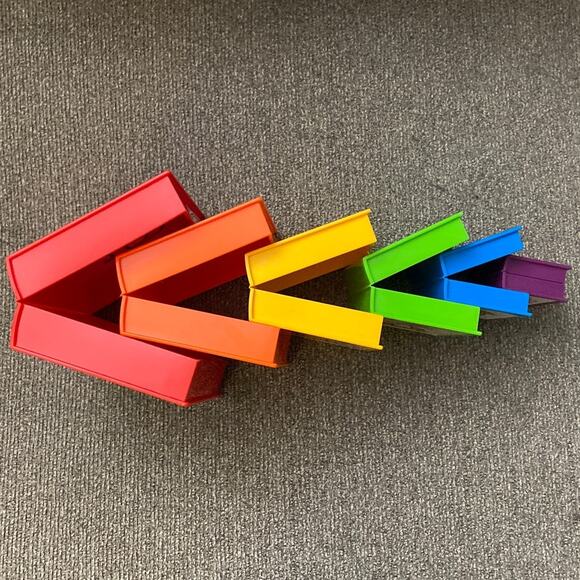 Vintage 1987 Tuppertoys Bookworm ABC Alphabet Nesting Books Kids Toy Complete - Picture 2 of 13